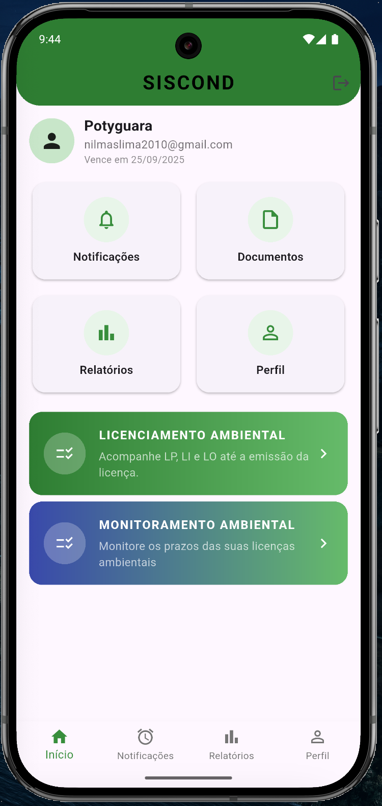 Detalhes da Licença